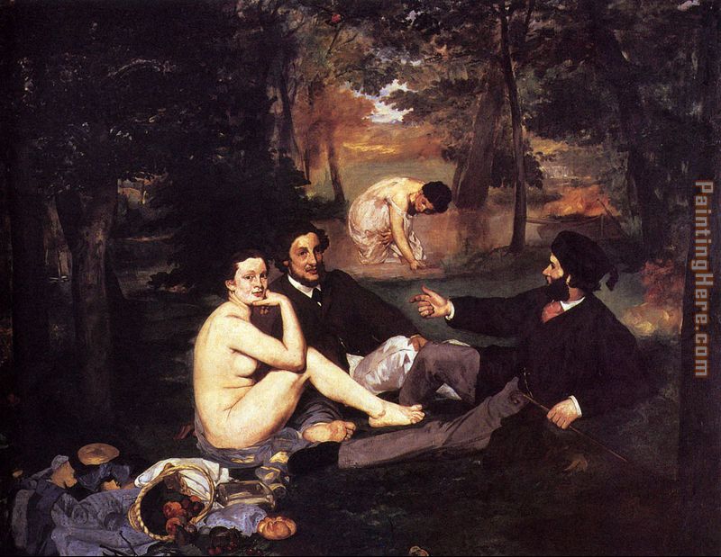 Dejeuner Sur L'Herbe painting - Edouard Manet Dejeuner Sur L'Herbe art painting